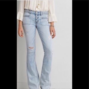 American Eagle Boho Artist  Wide Leg Jeans, Size 6